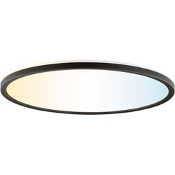 HANSEATIC LED Panel "Liuca", schwarz, 1, Ø 42cm H: 2,9cm, 1 Stk., Leuchten, 2700-6500 K, dimmbar, CCT über Wandschalter