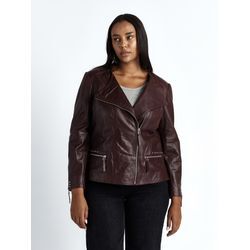 Lederjacke JCC "31024033", Damen, Gr. 44, rot (oxblood), Obermaterial: 100% Leder, Lamm; Futter: 100% Polyester, Jacken