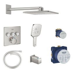 Grohe Grohtherm SmartControl Thermostat Fertigmontageset, eckige Ausführung