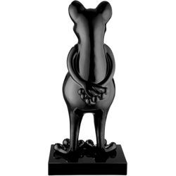 Tierfigur CASABLANCA BY GILDE "Skulptur Frosch schwarz", schwarz, B:32cm H:68cm T:30cm, Kunstharz, Dekofiguren