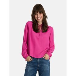 Schlupfbluse LIEBLINGSSTÜCK "RachiL", Damen, Gr. 36, pink, Web, Obermaterial: 100% Viskose, clean, unifarben, normal, V-Ausschnitt, elastischer Bund, Blusen Schlupfbluse, mit Bindeband am Ausschnitt