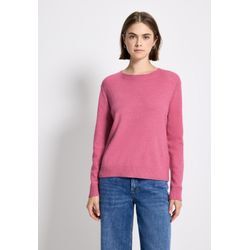 Strickpullover STREET ONE STUDIO, Damen, Gr. 36, rosa (candy pink meliert), Stoff, 30% Polyester, 29% Polyacryl, 21% Viskose, 20% Nylon, unifarben, regular fit normal, Rundhals, Bündchen, Pullover Strickpullover, aus softem Materialmix