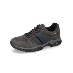 Schnürschuh CAMEL ACTIVE, Herren, Gr. 42, blau (asphalt, blau), Leder, Basic, Schuhe Schnürschuh, Sneaker, Freizeitschuh mit robuster Trekkingsohle