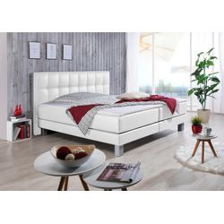 Boxspringbett HOME AFFAIRE "Tavira", weiß, B:167cm L:208cm, Komplettbetten, Boxspringbett, in 4 Breiten, 4 Farben und 3 Matratzenarten, incl. Topper