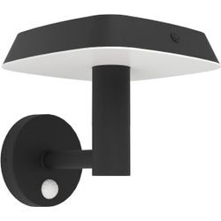 LED Solarleuchte EGLO "Dreoli Solarlampe, Wandlampe, Außenbeleuchtung, Kunststoff, IP44", schwarz, H:21cm L:17,5cm, Leuchten, Solarleuchte - L17,5 x H21 x AL17,5 cm - schwarz - 8,5W inkl.