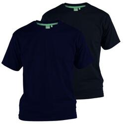 D555 (KS16894) 2er Pack Rundhalsausschnitt T-Shirt in 6 Farboptionen 2XL bis 8XL